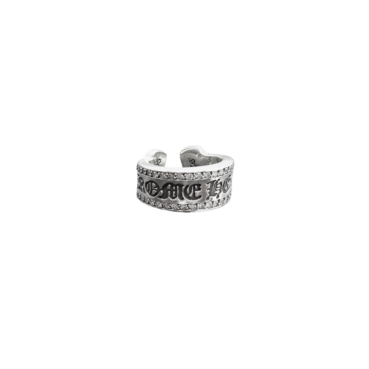 Chrome Hearts Silver Diamonds Scroll Ring - SHENGLI ROAD MARKET
