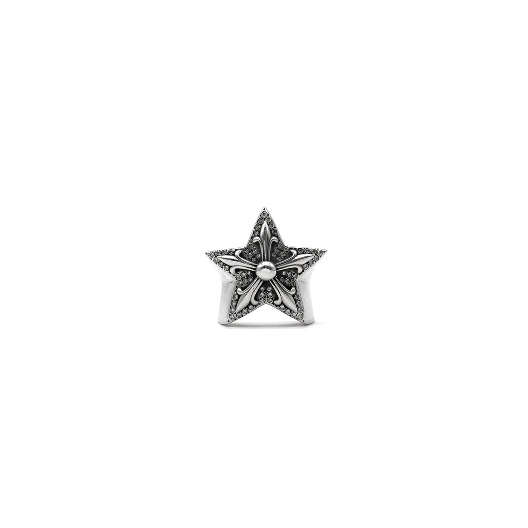Chrome Hearts Silver Diamonds Star Ring - SHENGLI ROAD MARKET