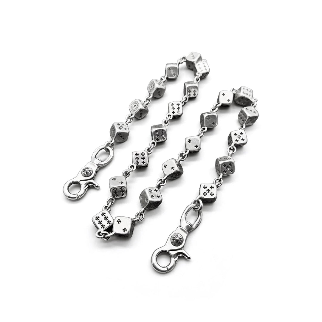 Chrome Hearts Silver Dice 2 Clip Wallet Chain - SHENGLI ROAD MARKET
