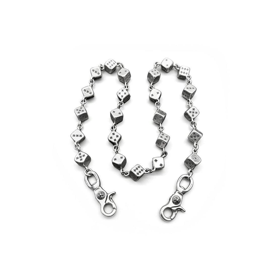 Chrome Hearts Silver Dice 2 Clip Wallet Chain - SHENGLI ROAD MARKET