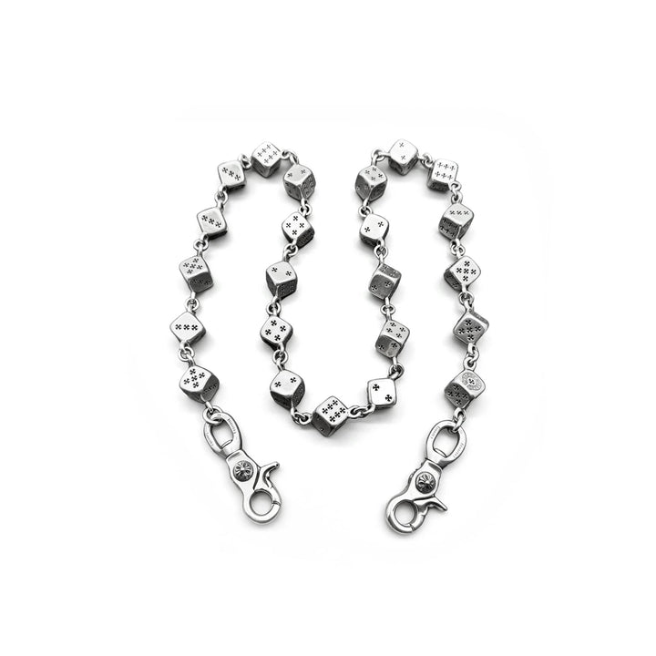 Chrome Hearts Silver Dice 2 Clip Wallet Chain - SHENGLI ROAD MARKET