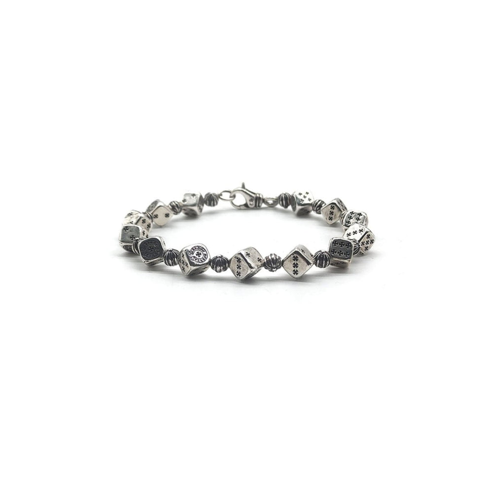 Chrome Hearts Silver Dice Cross Bracelet - SHENGLI ROAD MARKET