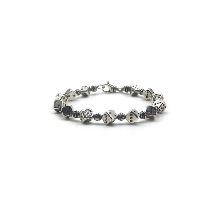 Chrome Hearts Silver Dice Cross Bracelet - SHENGLI ROAD MARKET