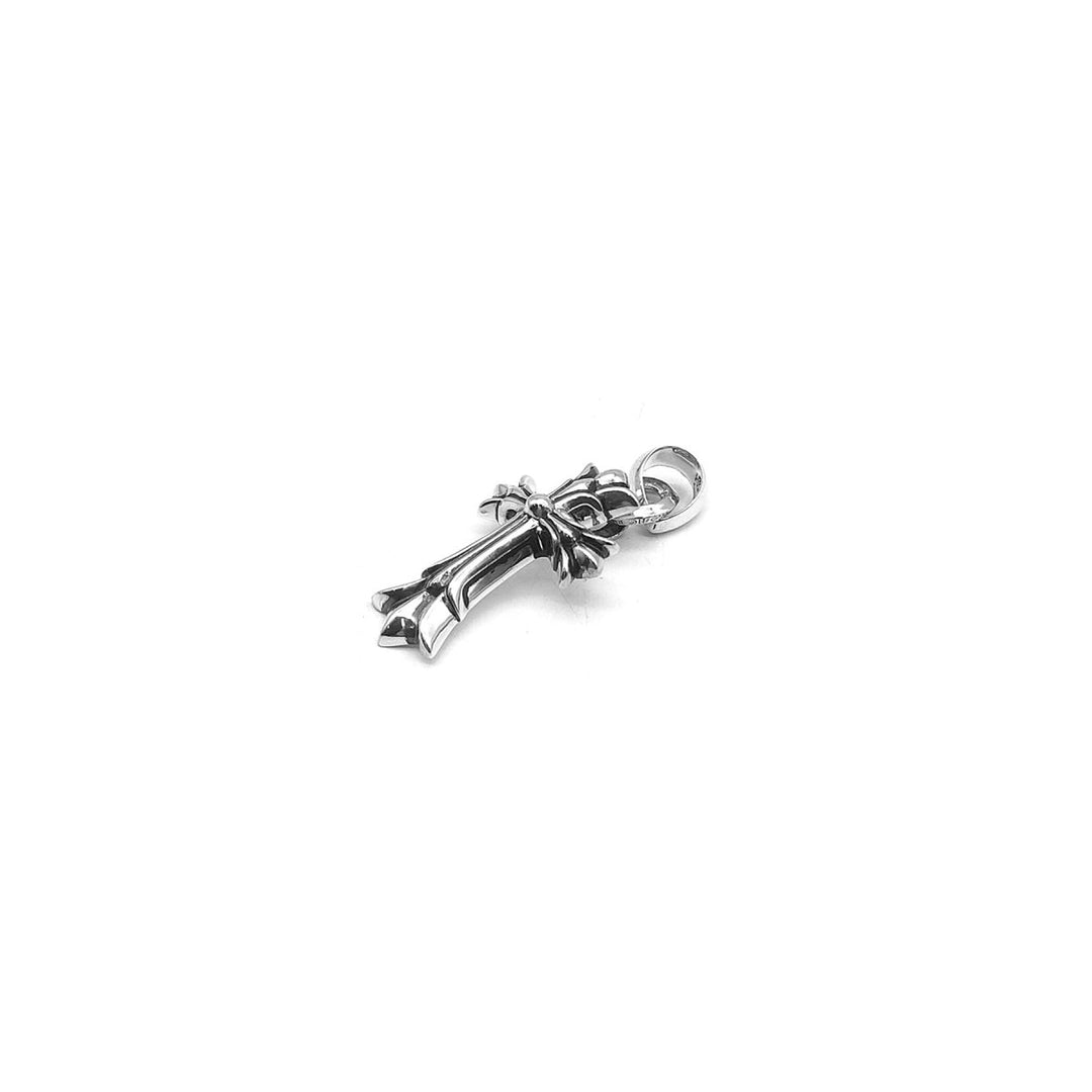 Chrome Hearts Silver Double Cross Charm Pendant - SHENGLI ROAD MARKET