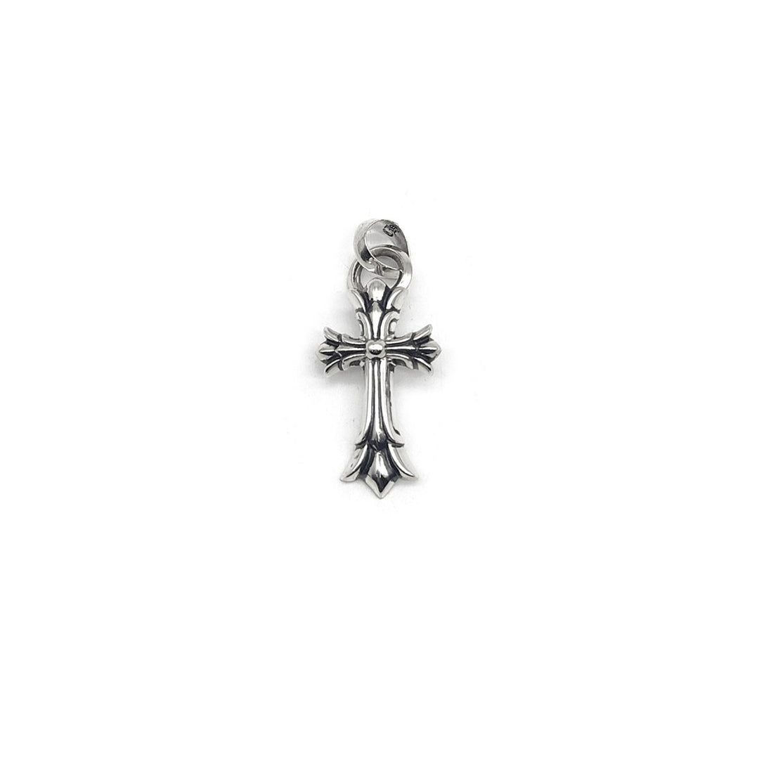 Chrome Hearts Silver Double Cross Charm Pendant - SHENGLI ROAD MARKET