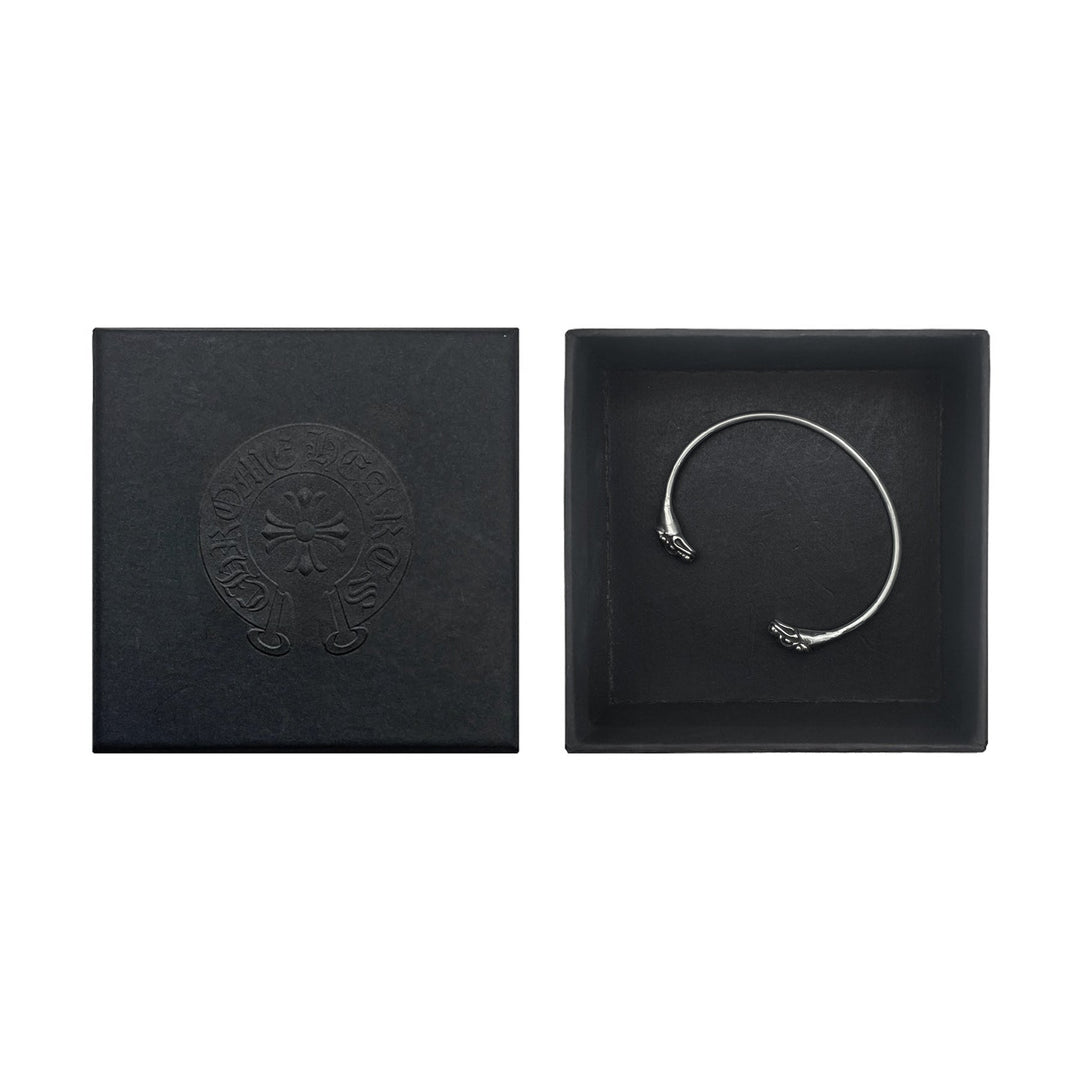 Chrome Hearts Silver Double Dragon Head Cuff Bracelet - SHENGLI ROAD MARKET