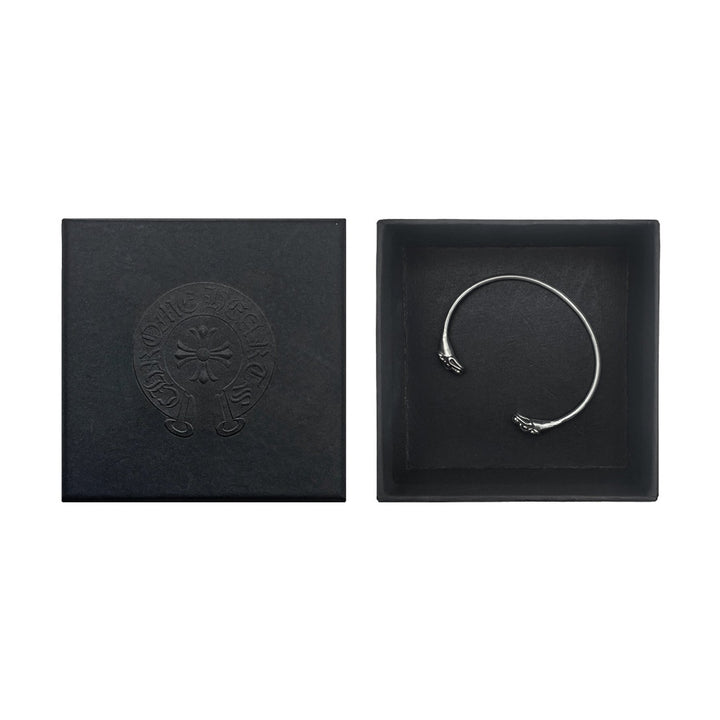 Chrome Hearts Silver Double Dragon Head Cuff Bracelet - SHENGLI ROAD MARKET