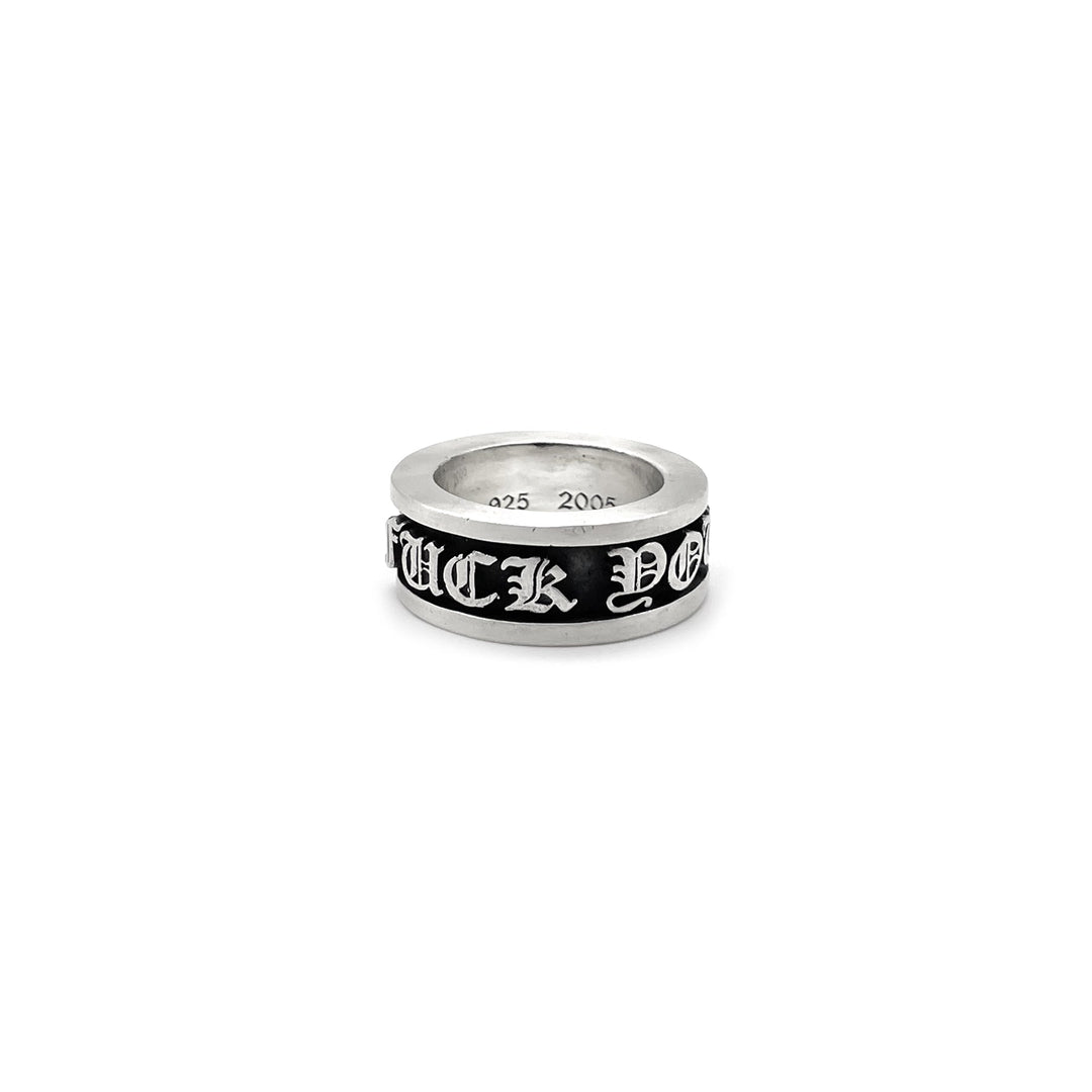 Chrome Hearts Silver F U Plus Cross Spinner Ring - SHENGLI ROAD MARKET