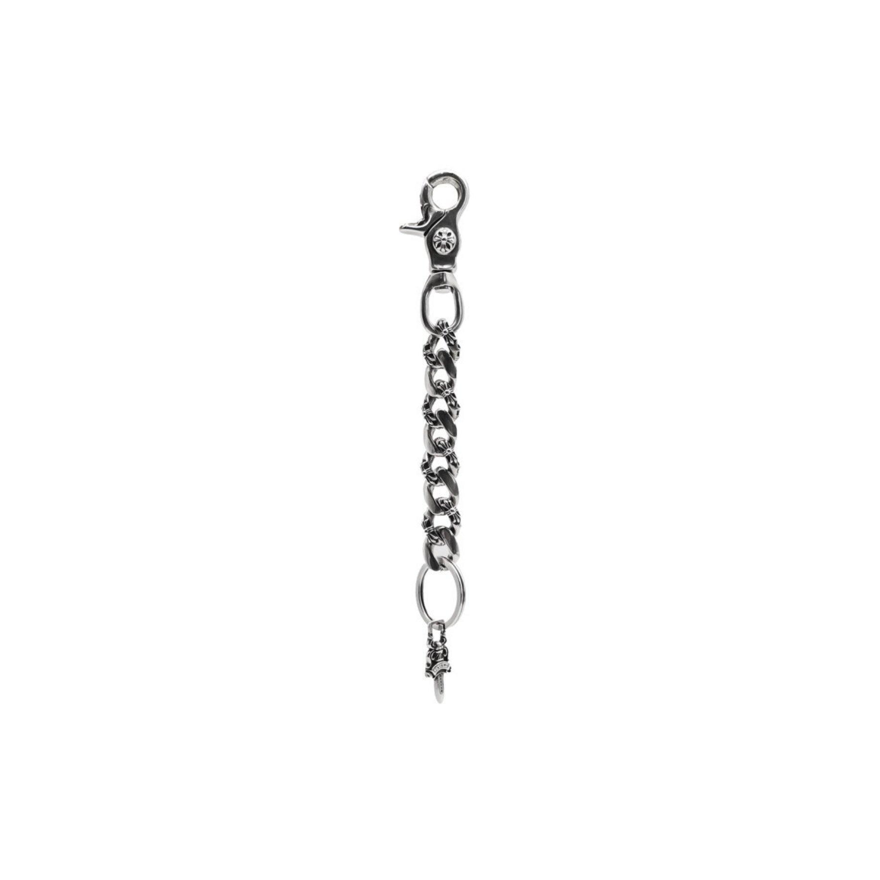 Chrome Hearts Silver Fancy Link Lobster Clip Dagger Keychain- SRM