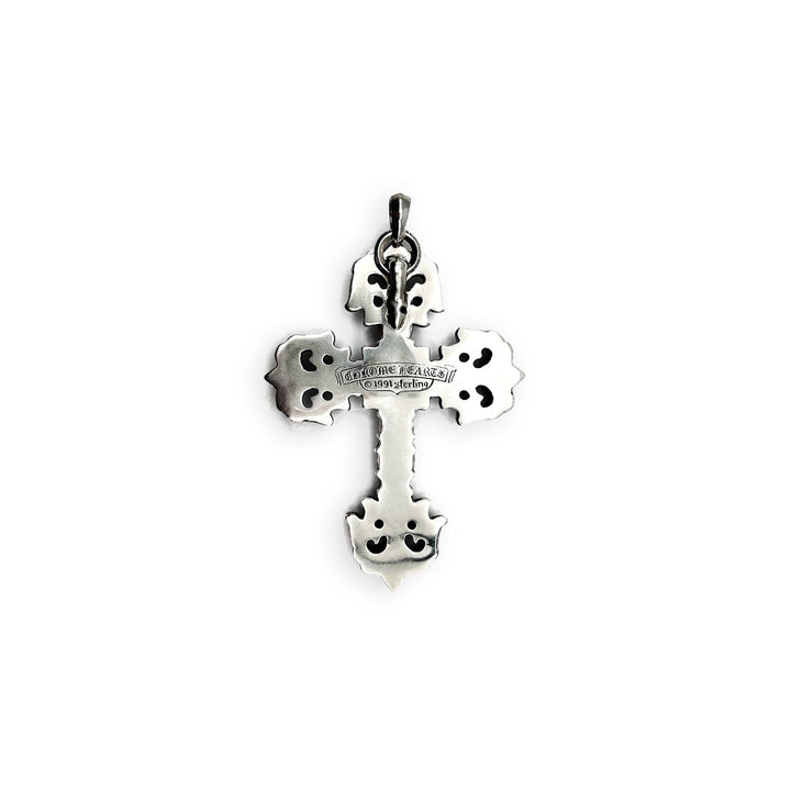 Chrome Hearts Silver Filigree Cross Necklace Charm - SHENGLI ROAD MARKET