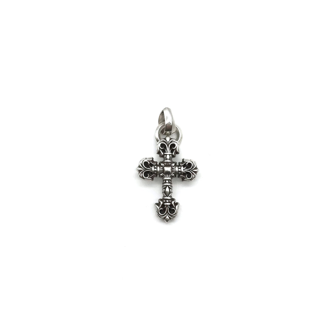 Chrome Hearts Silver Filigree Cross Necklace Charm - SHENGLI ROAD MARKET
