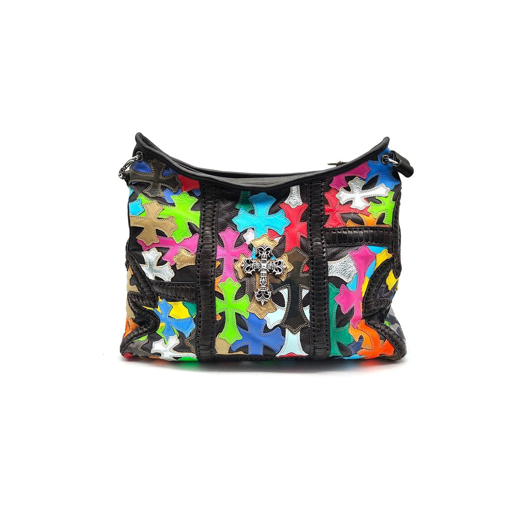 Chrome Hearts Silver Filigree Multicolor Patch Lyon Bag - SHENGLI ROAD MARKET
