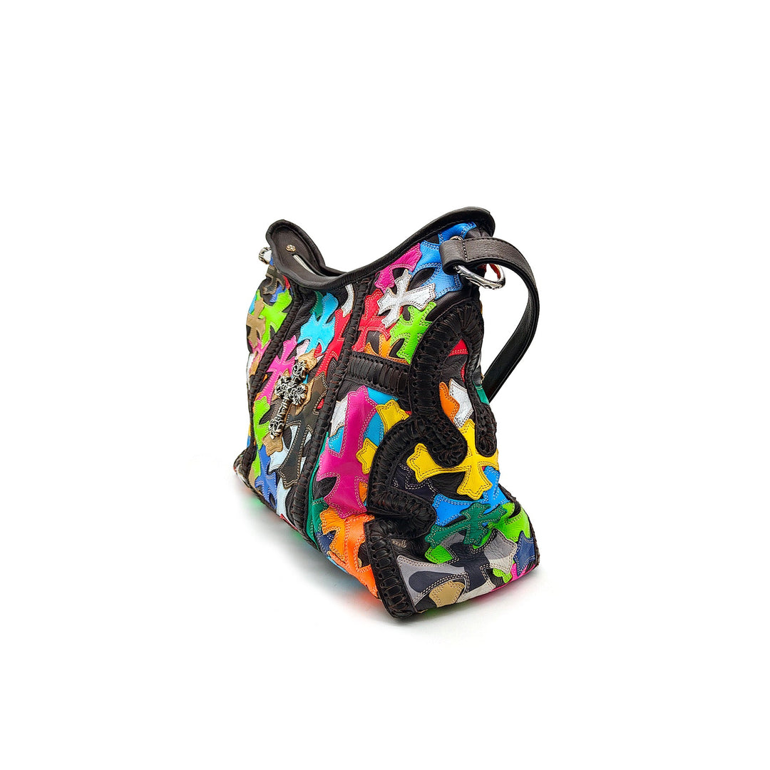 Chrome Hearts Silver Filigree Multicolor Patch Lyon Bag - SHENGLI ROAD MARKET