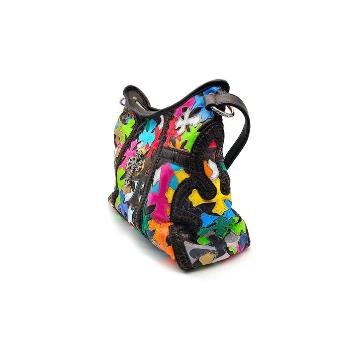Chrome Hearts Silver Filigree Multicolor Patch Lyon Bag - SHENGLI ROAD MARKET