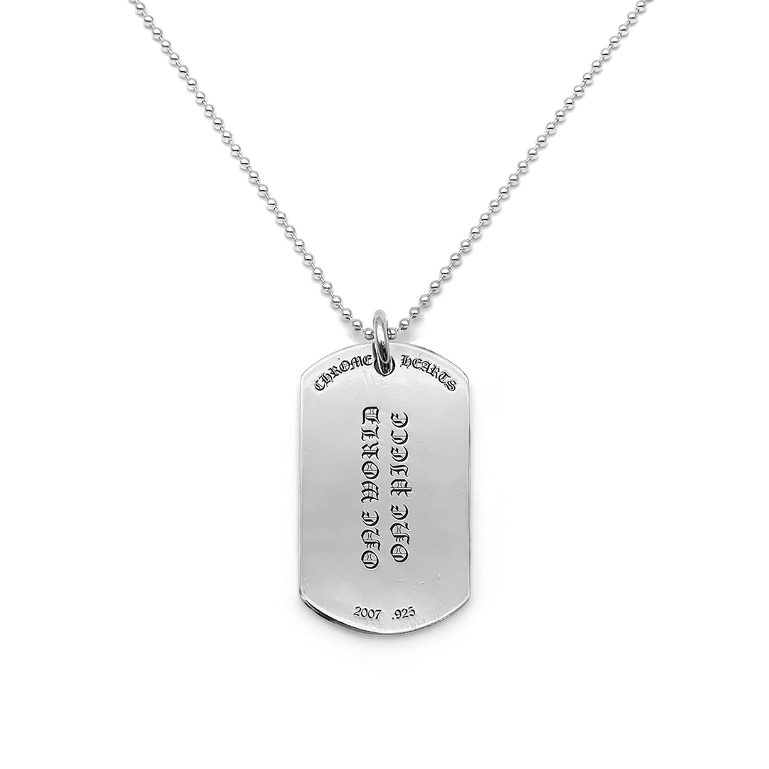 Chrome Hearts Silver Fleur Dog Tag Necklace - SHENGLI ROAD MARKET