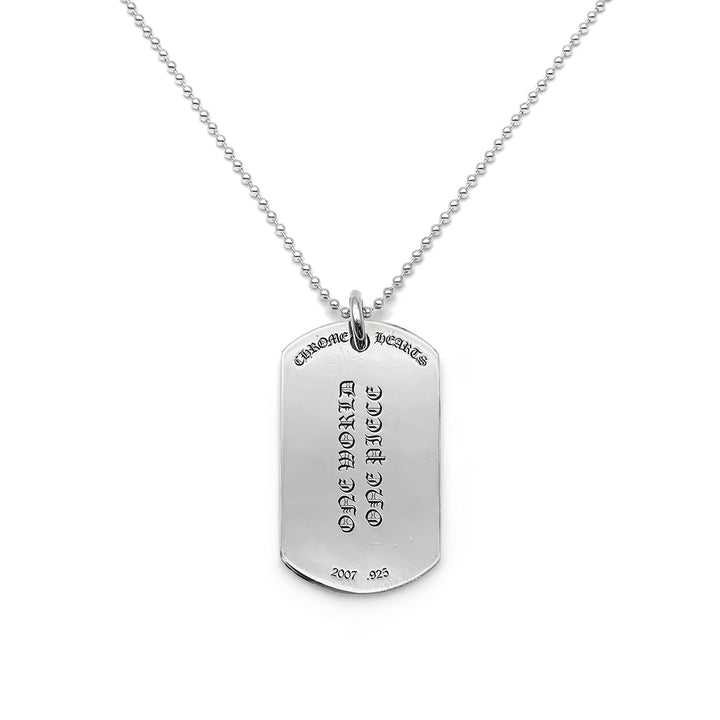 Chrome Hearts Silver Fleur Dog Tag Necklace - SHENGLI ROAD MARKET