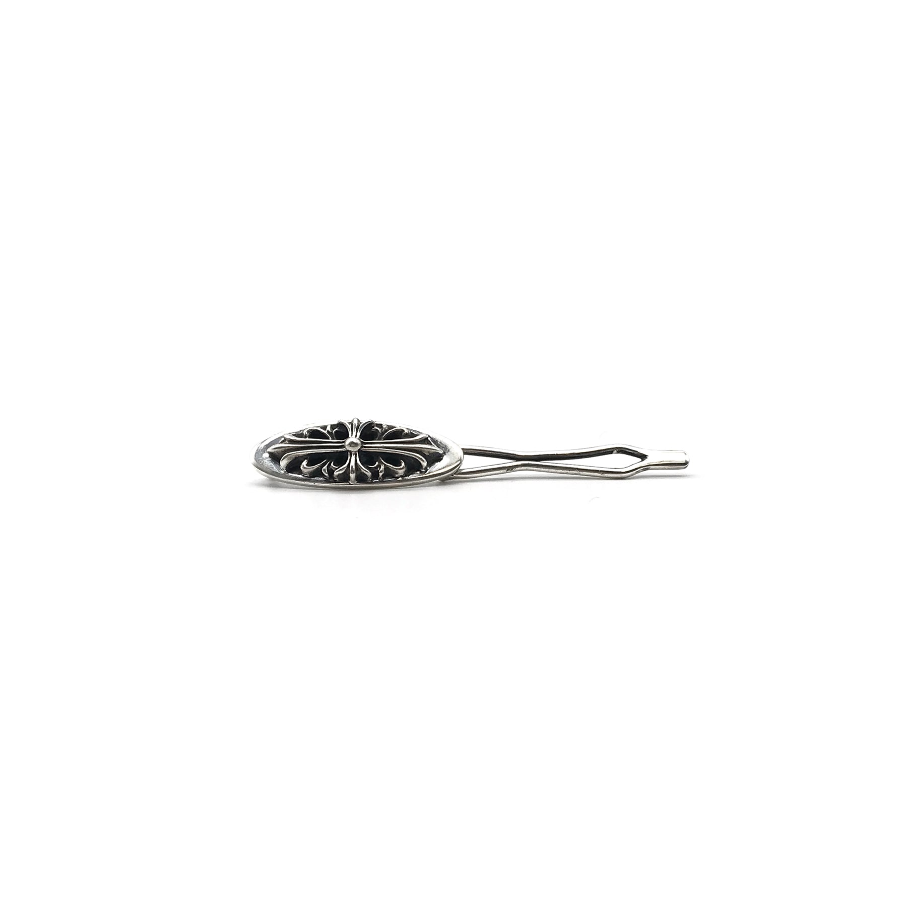 CHROME HEARTS FLRL CRS バレッタ BARRETTE Chrome Hearts Silver Floral Cross Hair Clip - SRM – SHENGLI ROAD