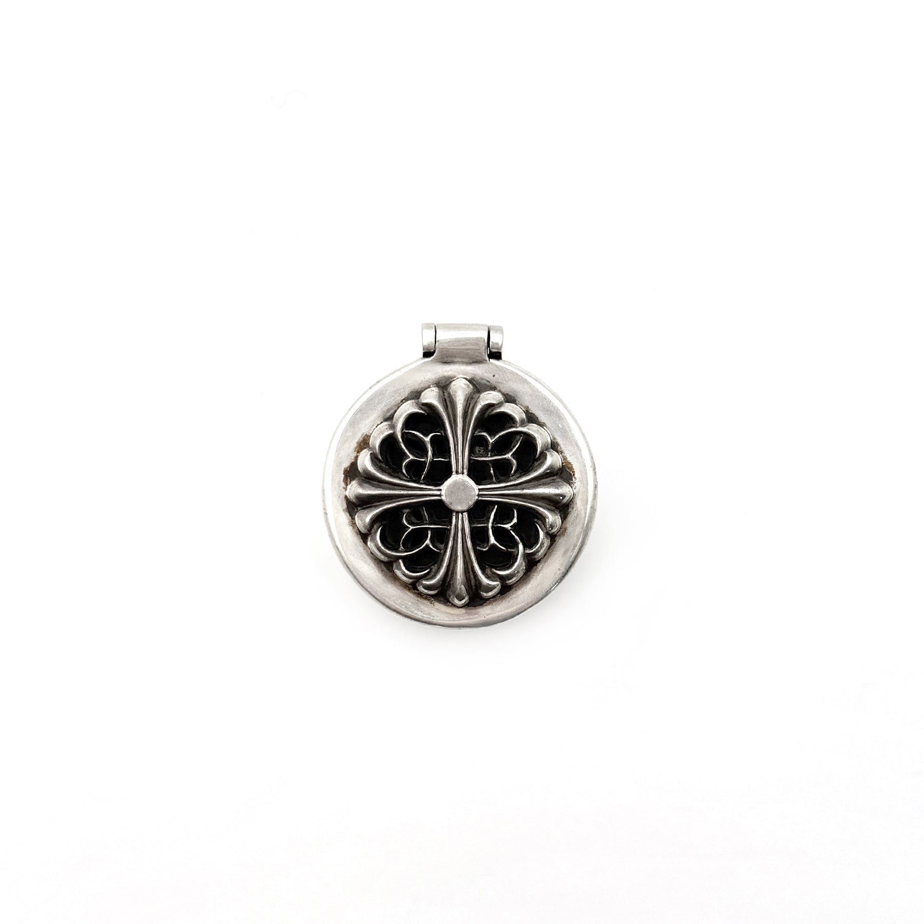Chrome Hearts Silver Floral Cross Incense Candle Box - SRM