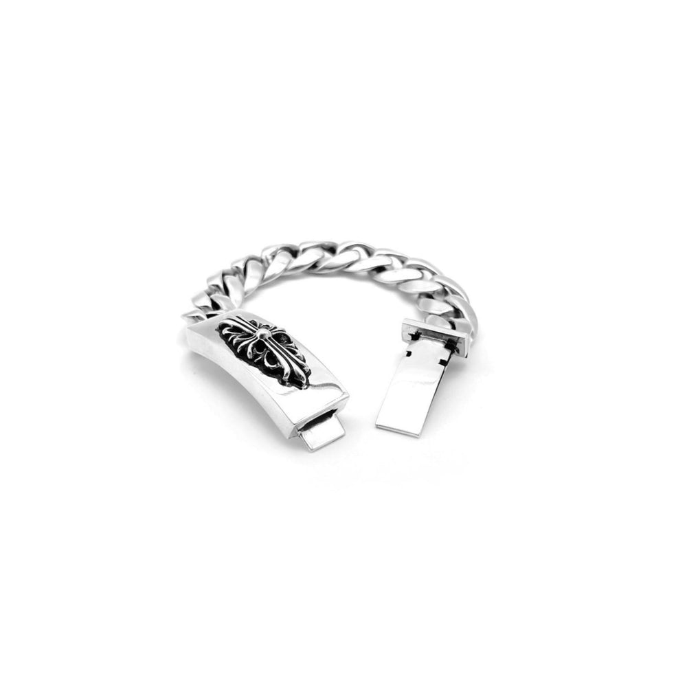 Chrome Hearts Silver Floral ID Bracelet - SHENGLI ROAD MARKET