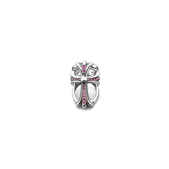 Chrome Hearts Silver Infinity Pink Saph Cross Ring - SHENGLI ROAD MARKET