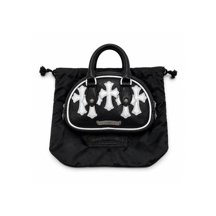 Chrome Hearts Silver Leather Cross Patch Mini Gym Bag - SHENGLI ROAD MARKET