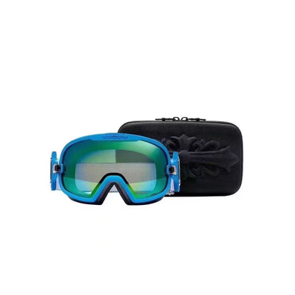 Chrome Hearts SILVER MORNING Blue Ski Goggles - SHENGLI ROAD MARKET