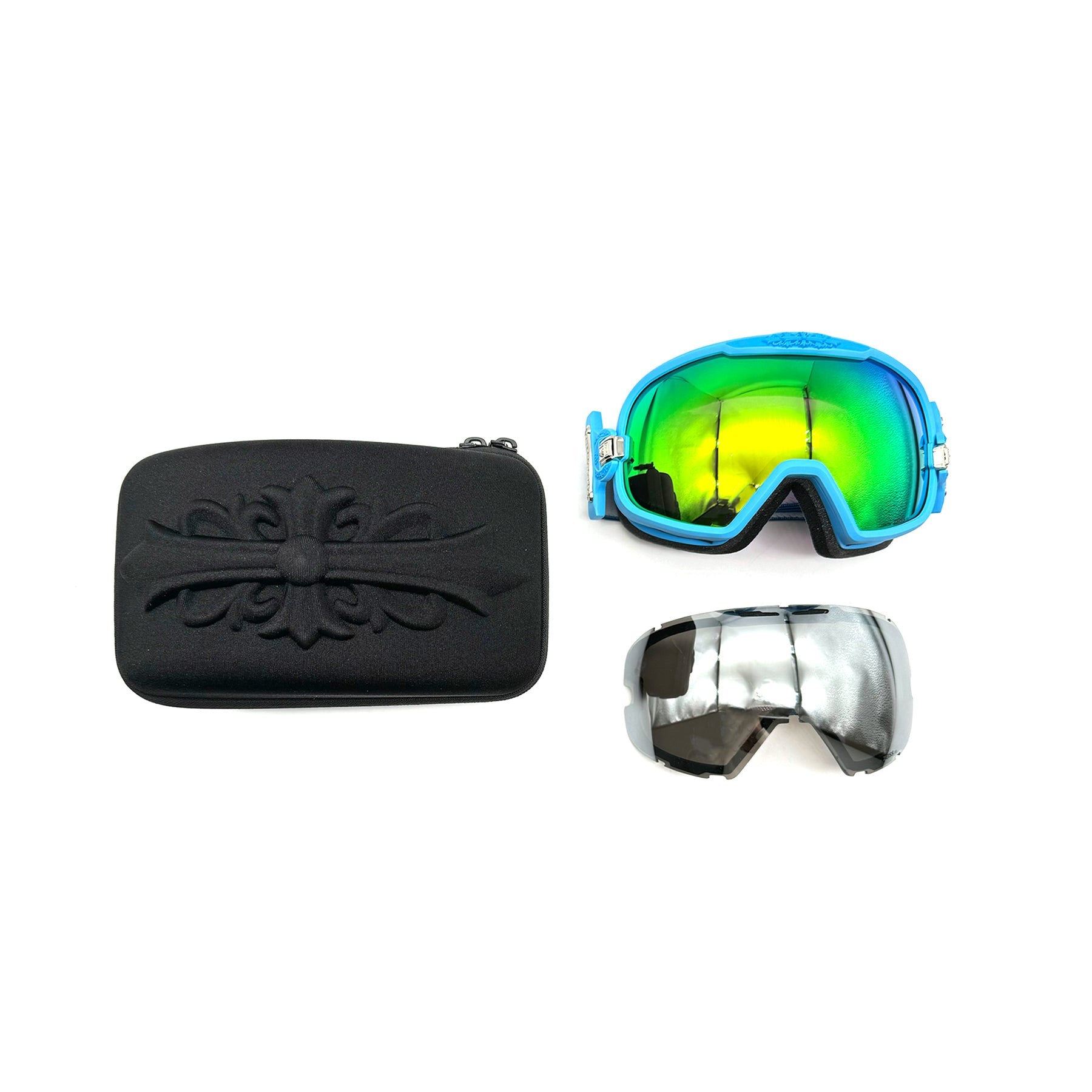 Chrome Hearts SILVER MORNING Blue Ski Goggles - SRM – SHENGLI ROAD