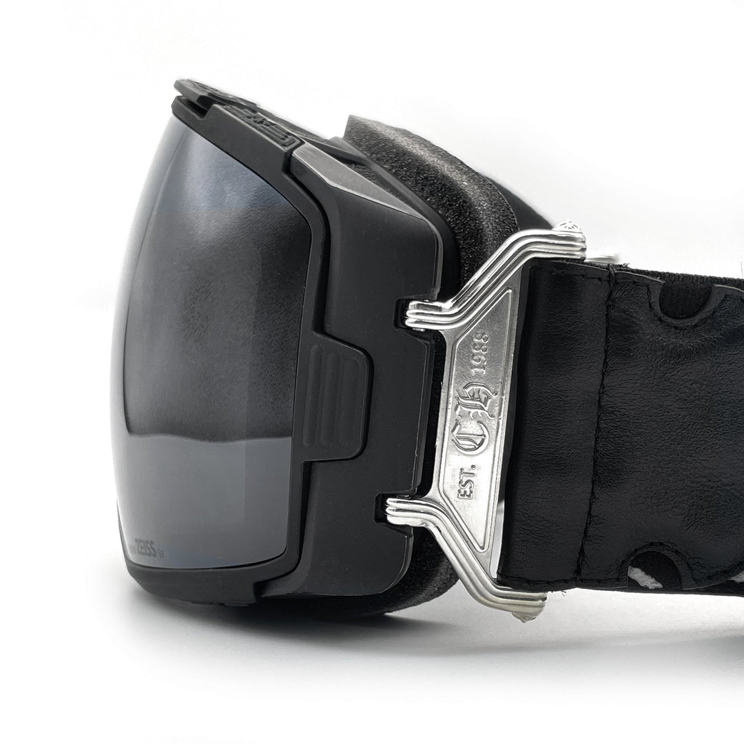 Chrome Hearts SILVER MORNING II Flame Patch Black Ski Goggles - SHENGLI ROAD MARKET