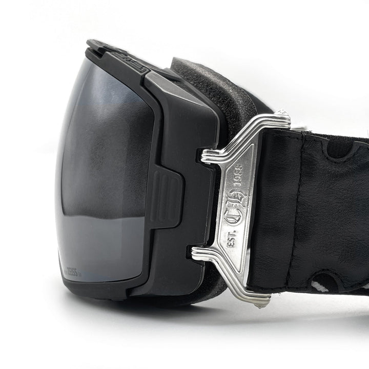 Chrome Hearts SILVER MORNING II Flame Patch Black Ski Goggles - SHENGLI ROAD MARKET