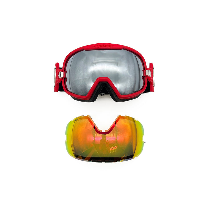 Chrome Hearts SILVER MORNING Red Ski Goggles - SHENGLI ROAD MARKET