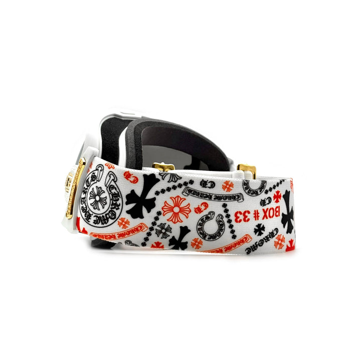Chrome Hearts SILVER MORNING White Ski Goggles - SHENGLI ROAD MARKET