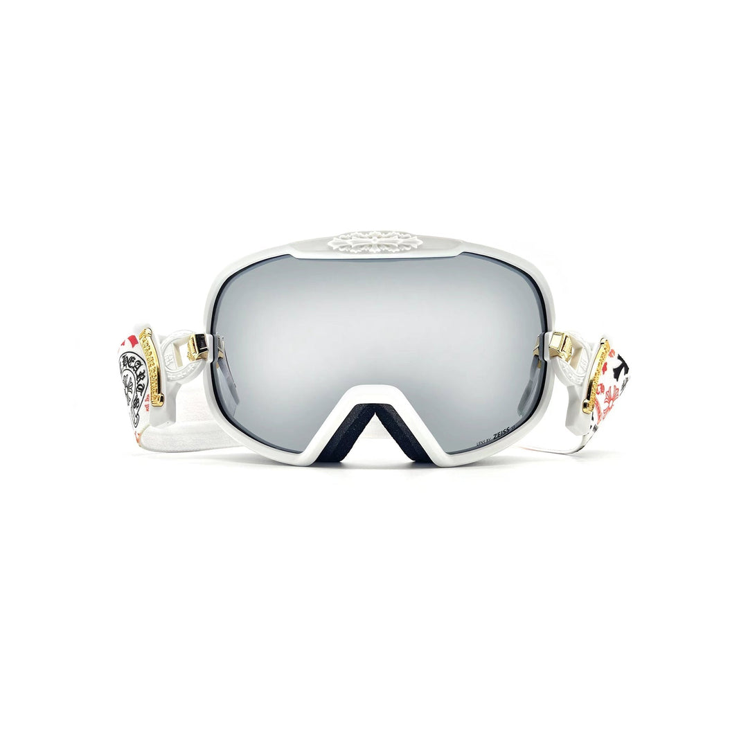 Chrome Hearts SILVER MORNING White Ski Goggles