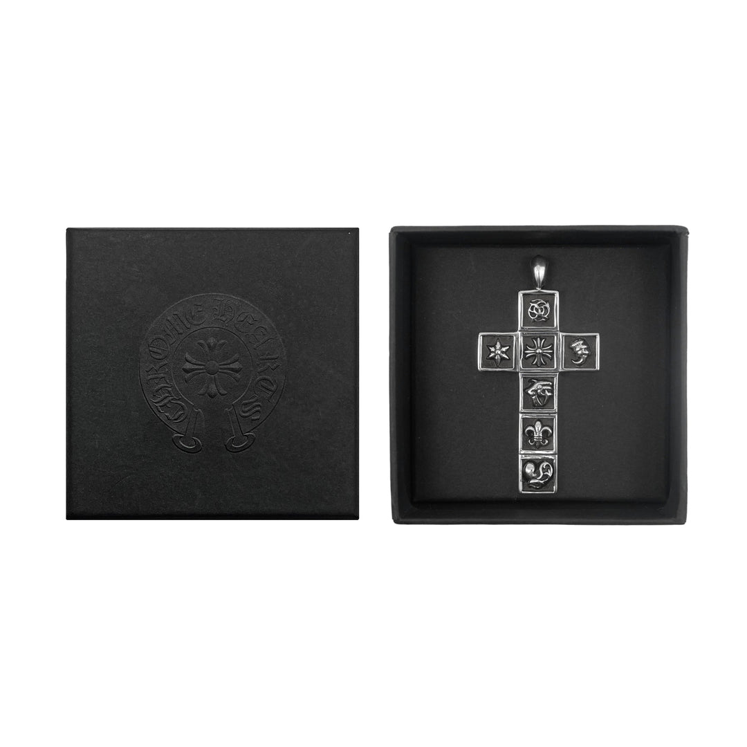 Chrome Hearts Silver Multi Logo Cross Pendant - SHENGLI ROAD MARKET