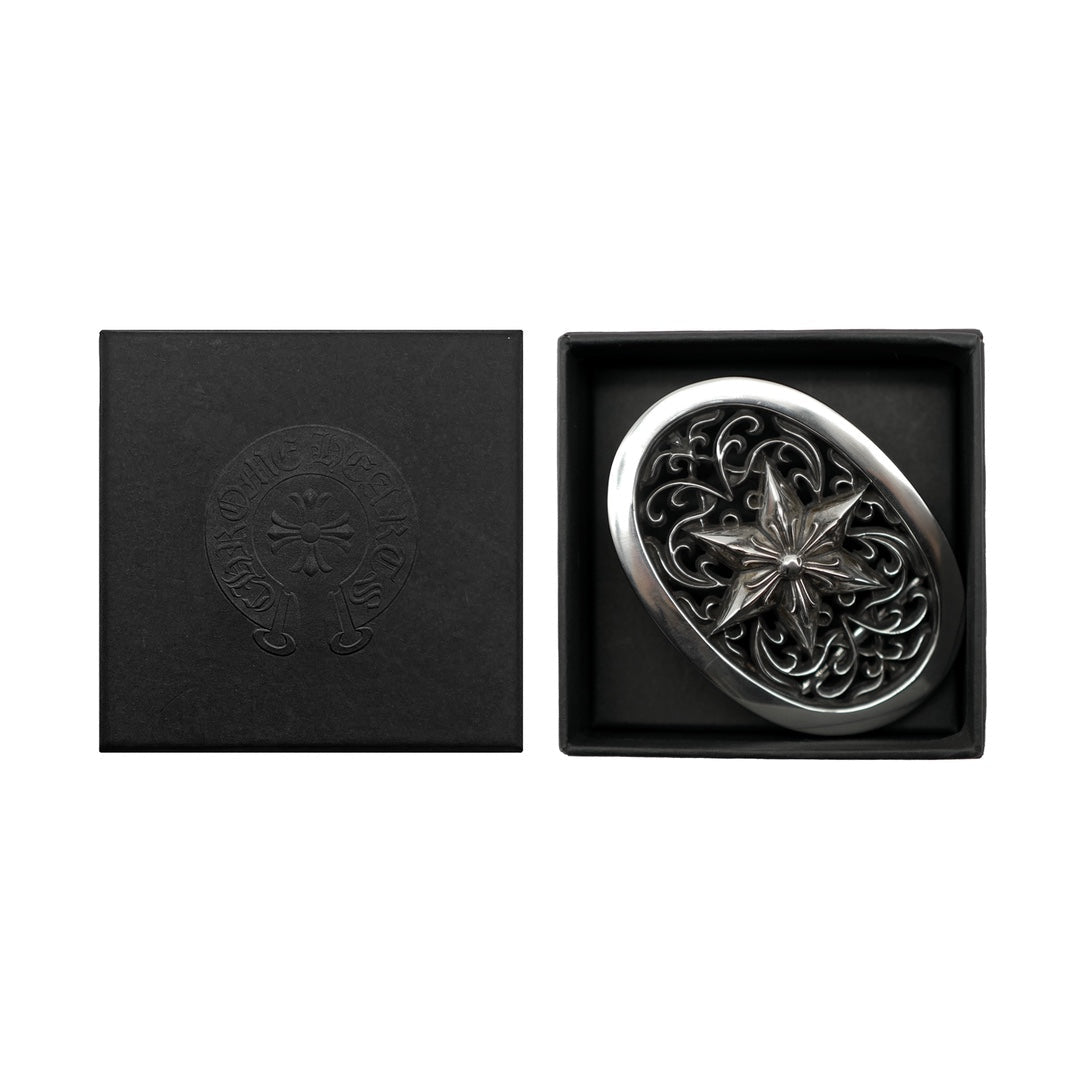 Chrome Hearts Silver Oval Star Large Belt Buckle - SHENGLI ROAD MARKET