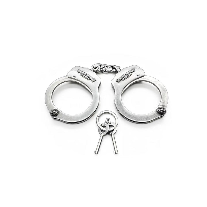 Chrome Hearts Silver Pair Of Handcuffs Keychain Bangle Bracelet - SHENGLI ROAD MARKET