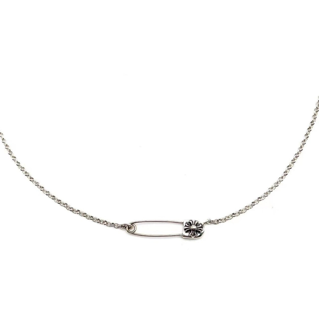 Chrome Hearts Silver Pin Clip Roll Chain Necklace - SHENGLI ROAD MARKET