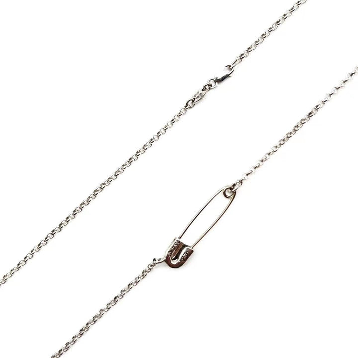 Chrome Hearts Silver Pin Clip Roll Chain Necklace - SHENGLI ROAD MARKET