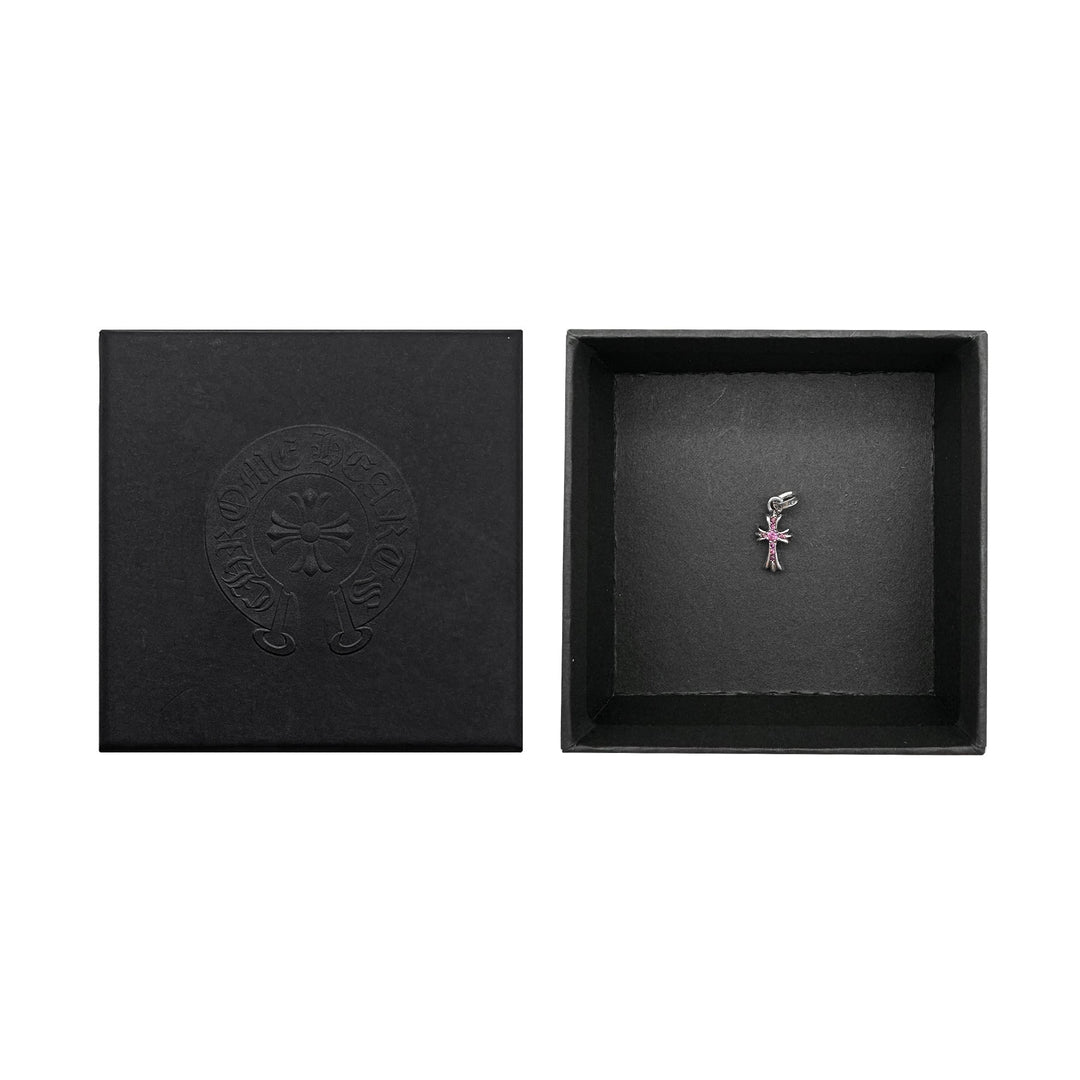 Chrome Hearts Silver Pink Saph Babyfat Cross Charm Pendant - SHENGLI ROAD MARKET