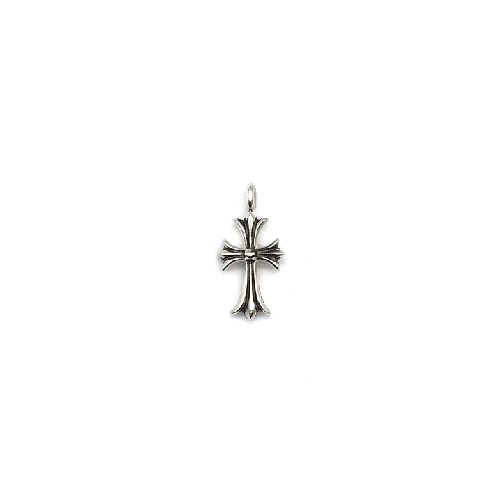 Chrome Hearts Silver Pink Saph Cross Charm Pendant - SHENGLI ROAD MARKET