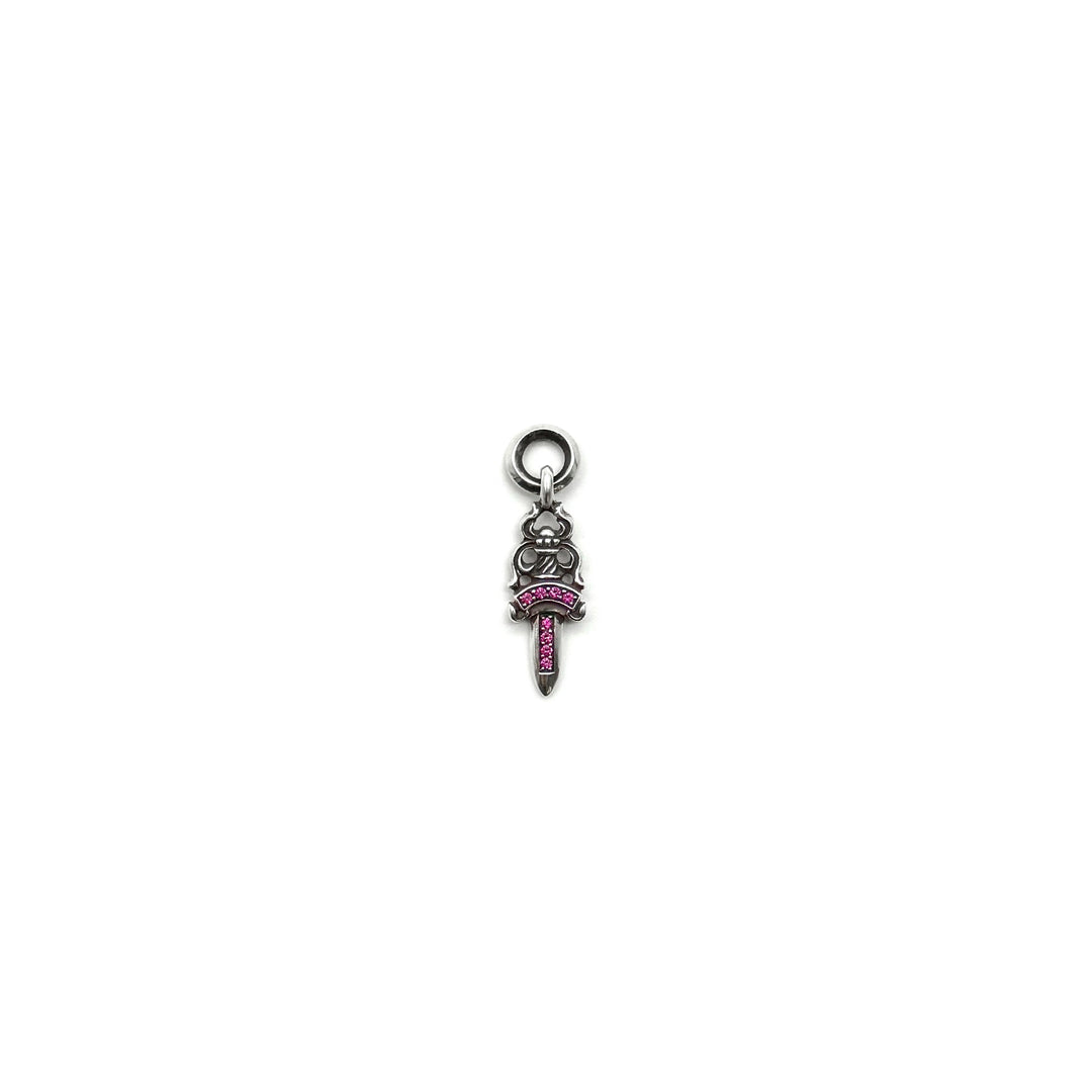 Chrome Hearts Silver Pink Saph Dagger Pendant - SHENGLI ROAD MARKET