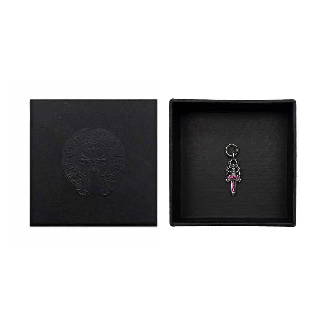 Chrome Hearts Silver Pink Saph Dagger Pendant - SHENGLI ROAD MARKET