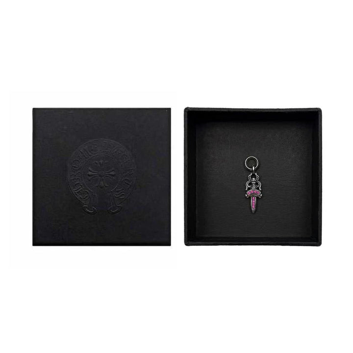 Chrome Hearts Silver Pink Saph Dagger Pendant - SHENGLI ROAD MARKET