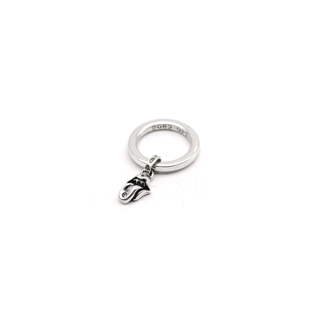 Chrome Hearts Silver Rolling Stones Single Diamonds Pendant Ring - SHENGLI ROAD MARKET