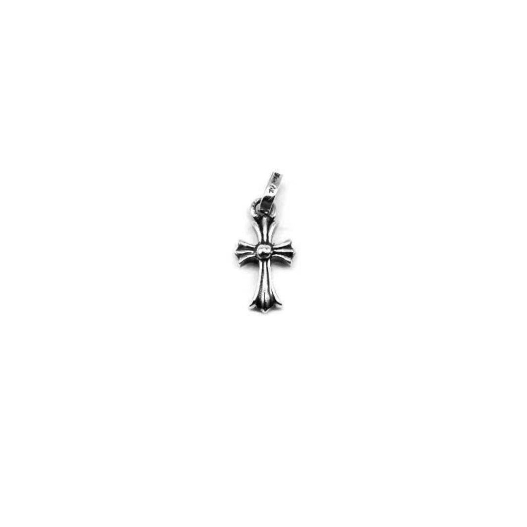 Chrome Hearts Silver Ruby Babyfat Cross Charm Pendant - SHENGLI ROAD MARKET