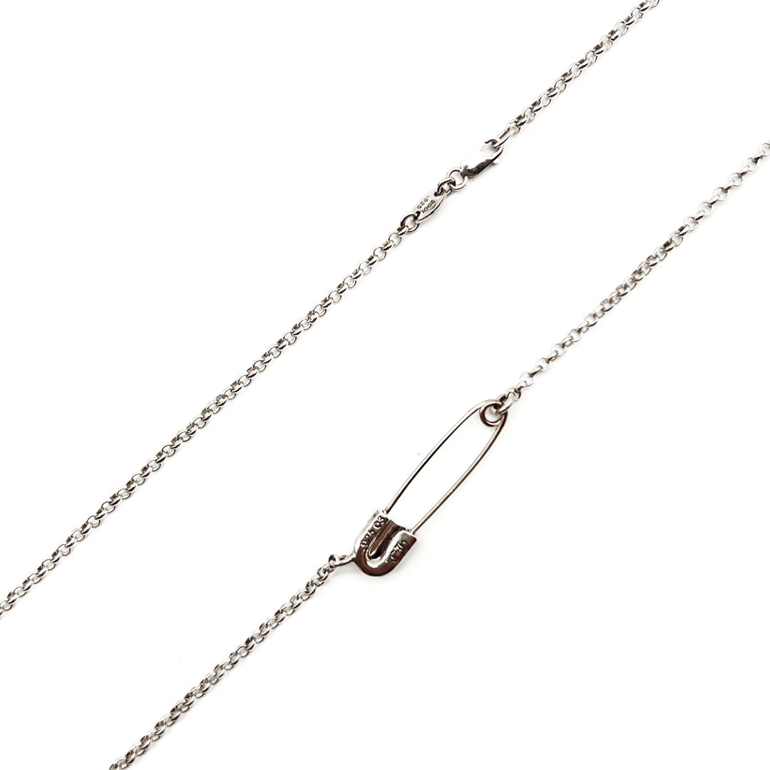 Chrome Hearts Silver Safety Pin Roll Chain Necklace - SHENGLI ROAD MARKET