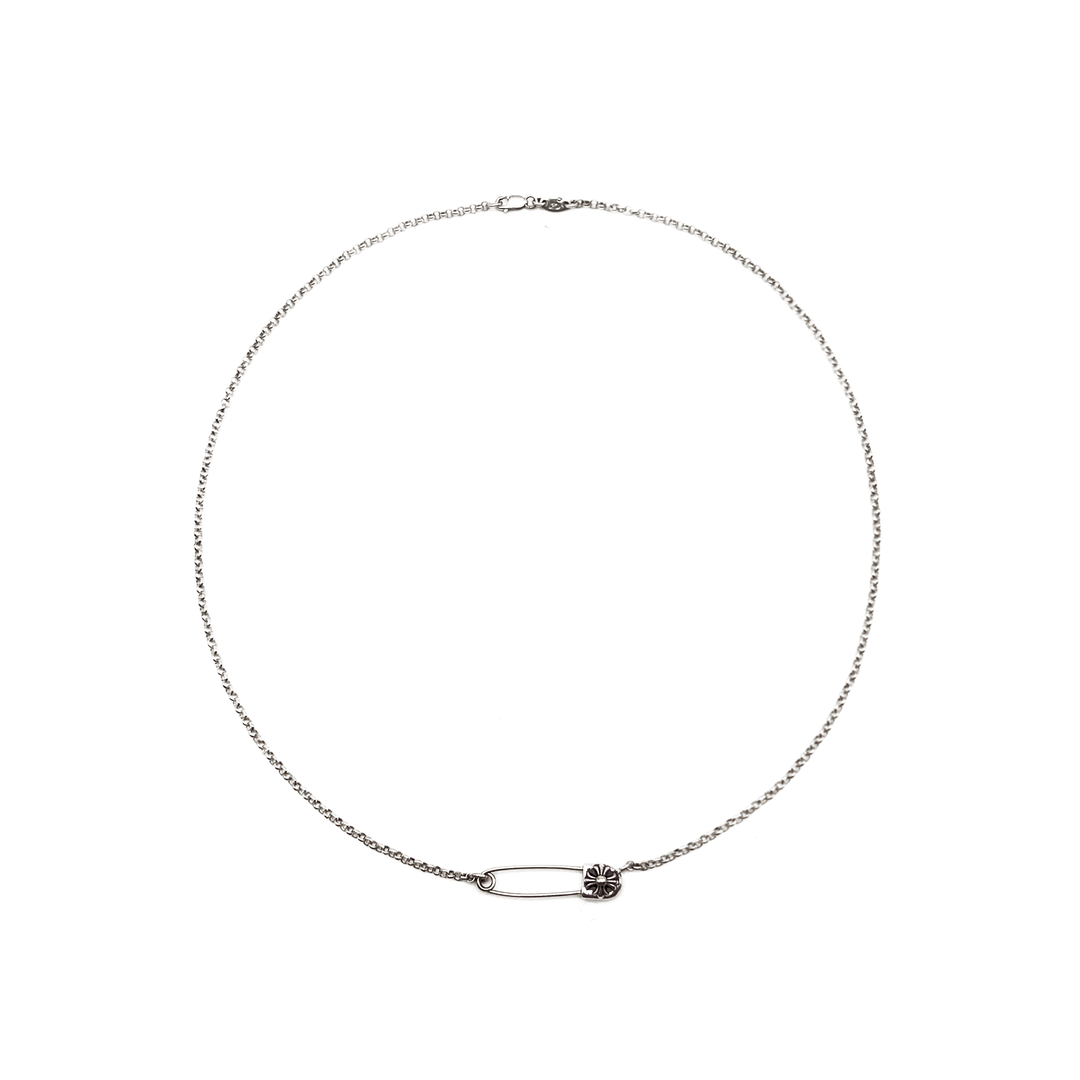 Chrome Hearts Silver Safty Pin Roll Chain Necklace - SRM – SHENGLI Chrome Hearts Silver Safty Pin Roll Chain Necklace - SRM – SHENGLI