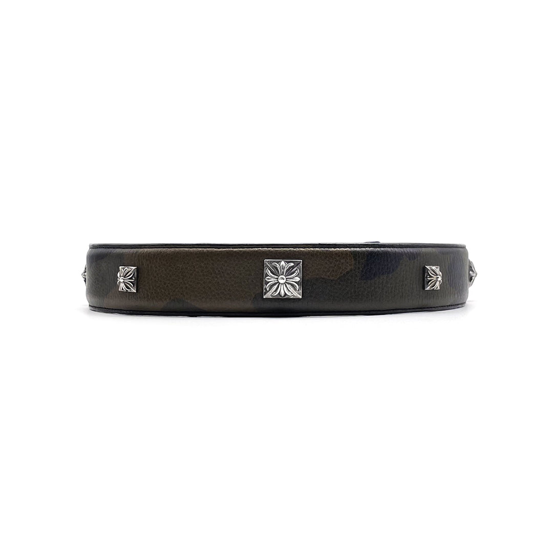 Chrome Hearts Silver Square Cross Rivet Camo Belt - SHENGLI ROAD MARKET