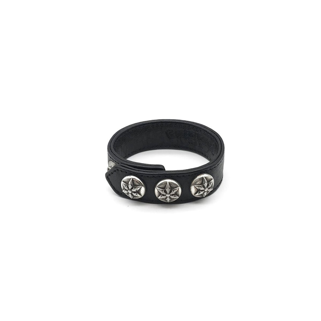 Chrome Hearts Silver Star Leather Bracelet - SHENGLI ROAD MARKET