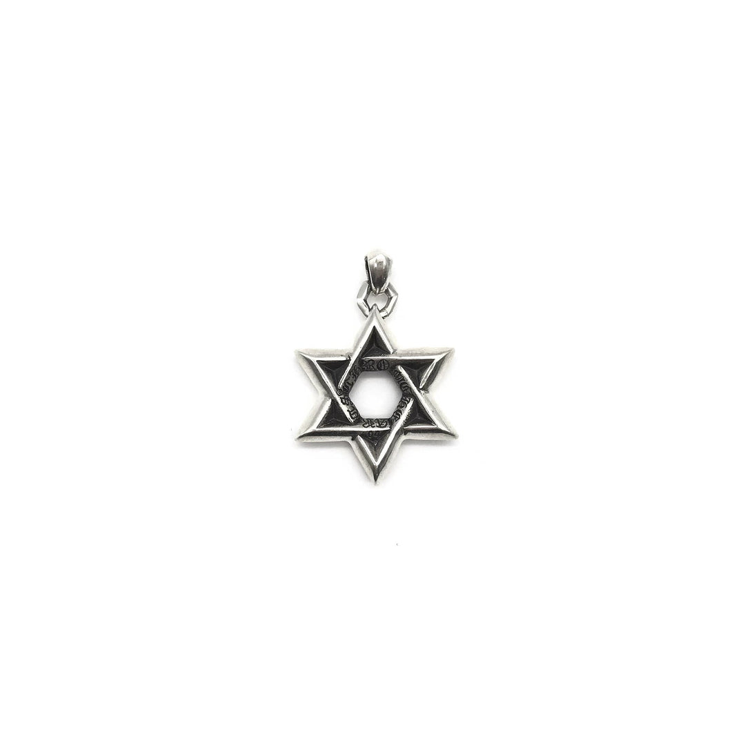 Chrome Hearts Silver Star Of David Necklace Charm Pendant - SHENGLI ROAD MARKET