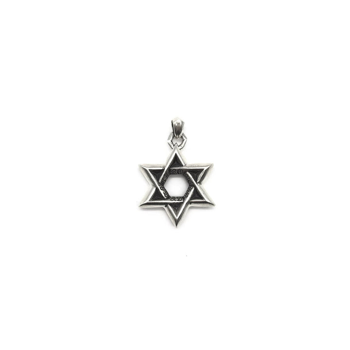 Chrome Hearts Silver Star Of David Necklace Charm Pendant - SHENGLI ROAD MARKET